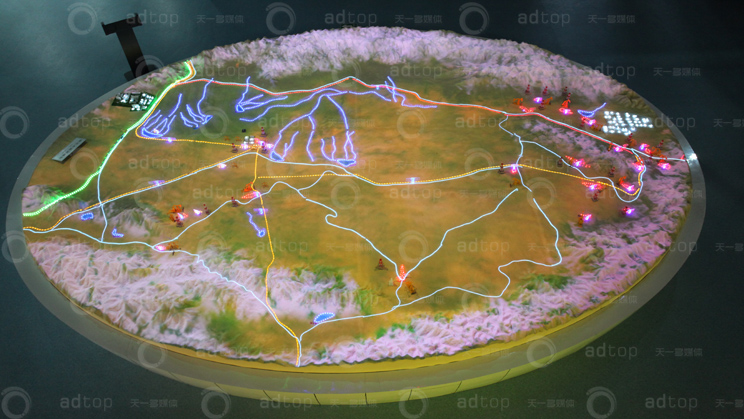 青海石油科技馆数字投影沙盘